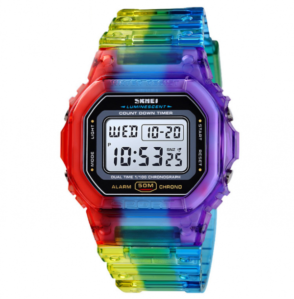 Jam digital dengan tampilan gradient